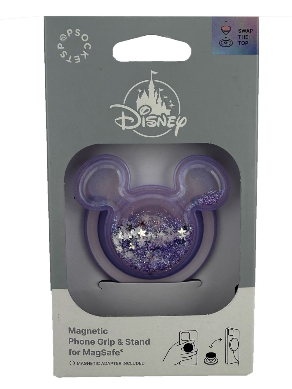 PopSockets Disney Mickey Lavender Glitter MagSafe Phone Grip